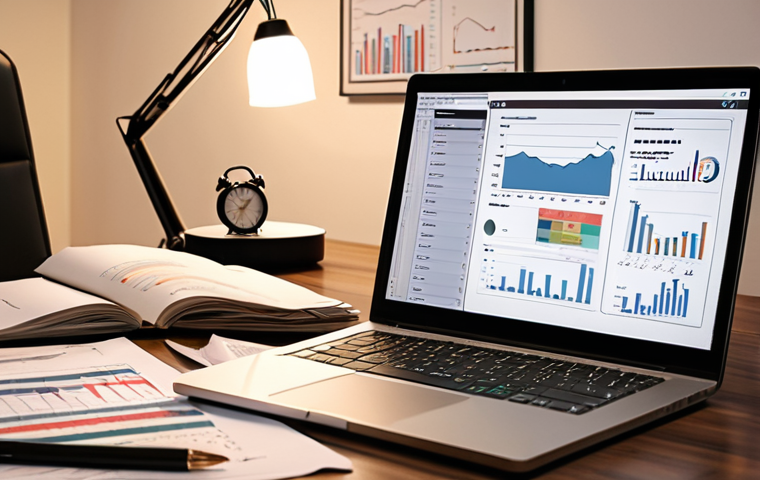 **Image Prompt:** A modern Arabic workspace. Focus on legal documents, contract drafts, and a laptop displaying financial charts. A balance between independence, financial stability, and legal compliance for a thriving side business. Soft, diffused lighting.